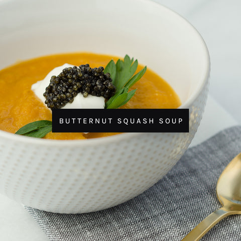 Caviar Butternut Squash Soup by ROE Caviar