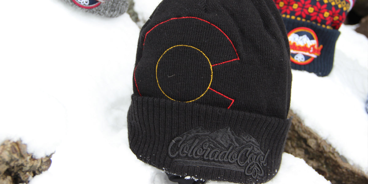 Colorado Flag Beanie - Black Colorado Flag Beanie - Colorado Beanie - Colorado Hat
