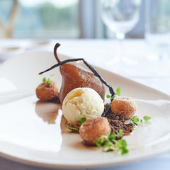 Poached Pear. New Winter Menu at Jack Rabbit Vineyard Bellarine Winery