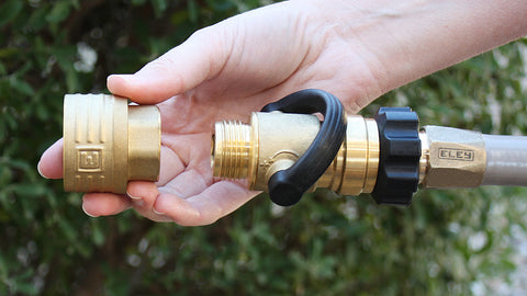 quick connect hose and ball valve