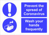 Coronavirus Wash Your Hands safety sign