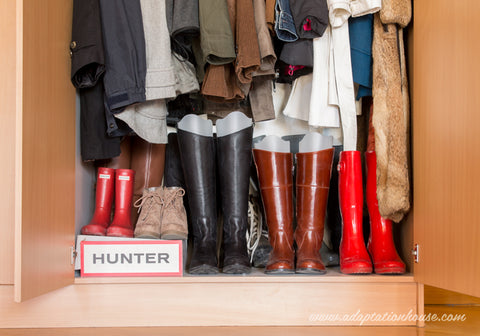 Closet organizing after