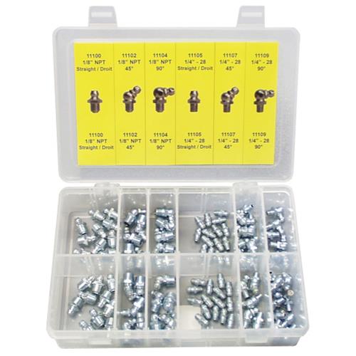 Dynaline Metric Grease Fitting Assortment 110 Piece Cleanflow 