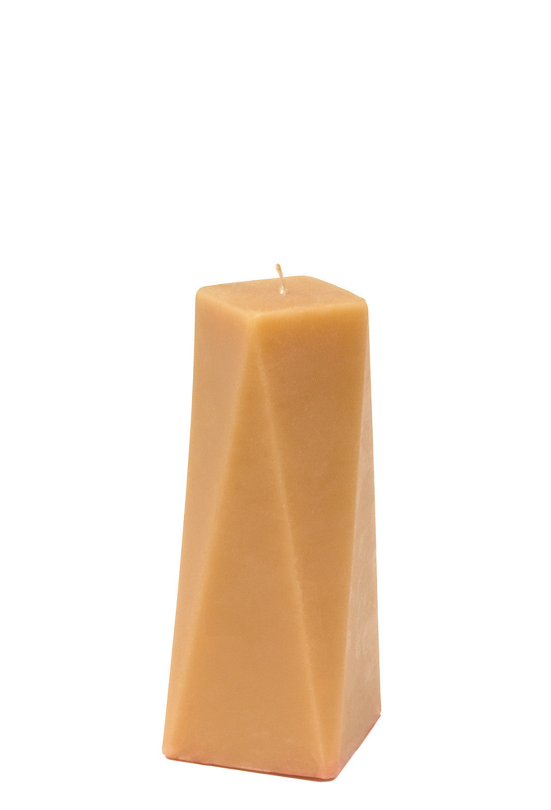 7.5" x 3" Square Oblique Beeswax Pillar