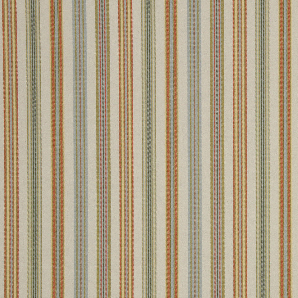MANGO-PEONY-WATERMELON Dune Stripe Fabric - Palm Beach