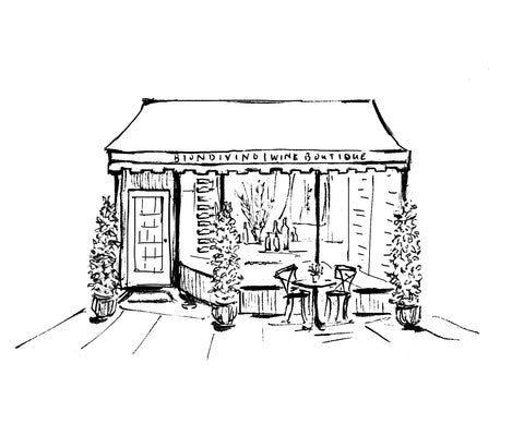 Drawing of the Biondivino Wine Boutique