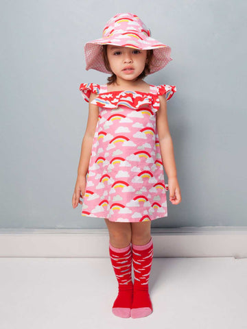 Rosie Set, Sizes in 1Y - 4Y (with free shorts)  PLUS Knee High Socks in Rainbow Print too! - - The Happiness Blog | Oobi Girls Kid Fashion