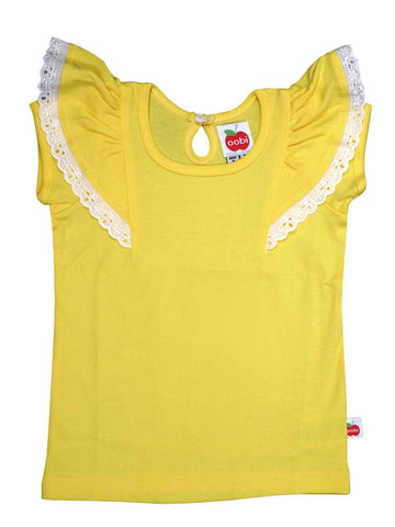 Flutter Buttercup Tee, Sizes in 12M - 5Y - The Happiness Blog | Oobi Girls Kid Fashion