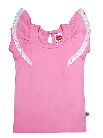 Flutter Pink Tee, Sizes in 6M - 12Y - The Happiness Blog | Oobi Girls Kid Fashion
