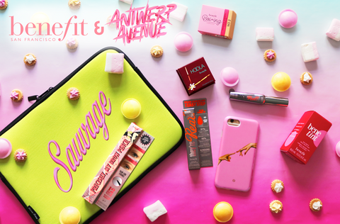 Benefit Cosmetics Antwerp Avenue giveaway phone cases makeup