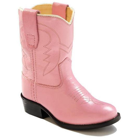 Pink Corona Leather Cowgirl Boots 