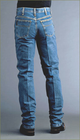 slim fit stonewash jeans