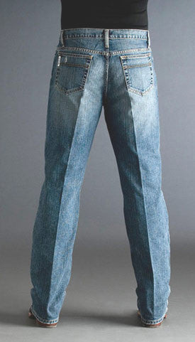 jeans with white label