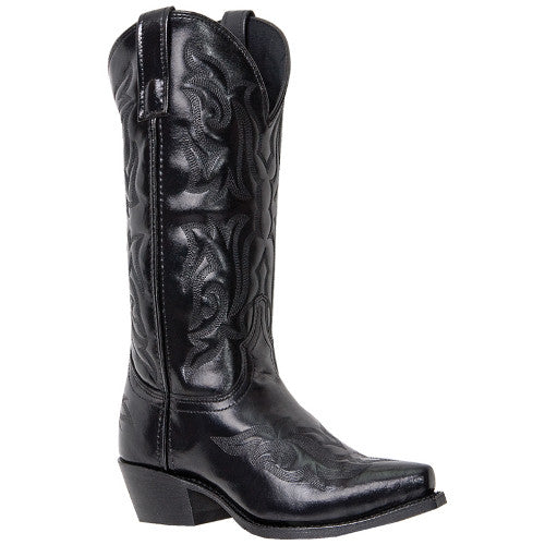 black cowboy boots with white stitching