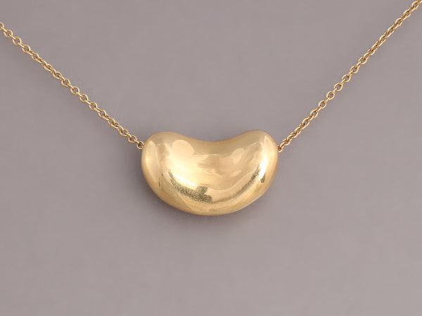 elsa peretti gold bean necklace