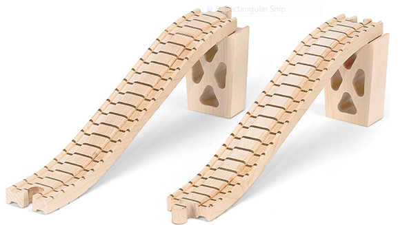 wooden train track trains