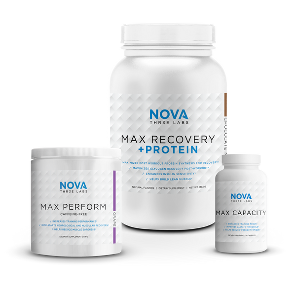 Build Your Engine Stack: Max Perform (Grape) / Max Recovery + Protein (Chocolate Milkshake) / Max Capacity: Subscription 10% off