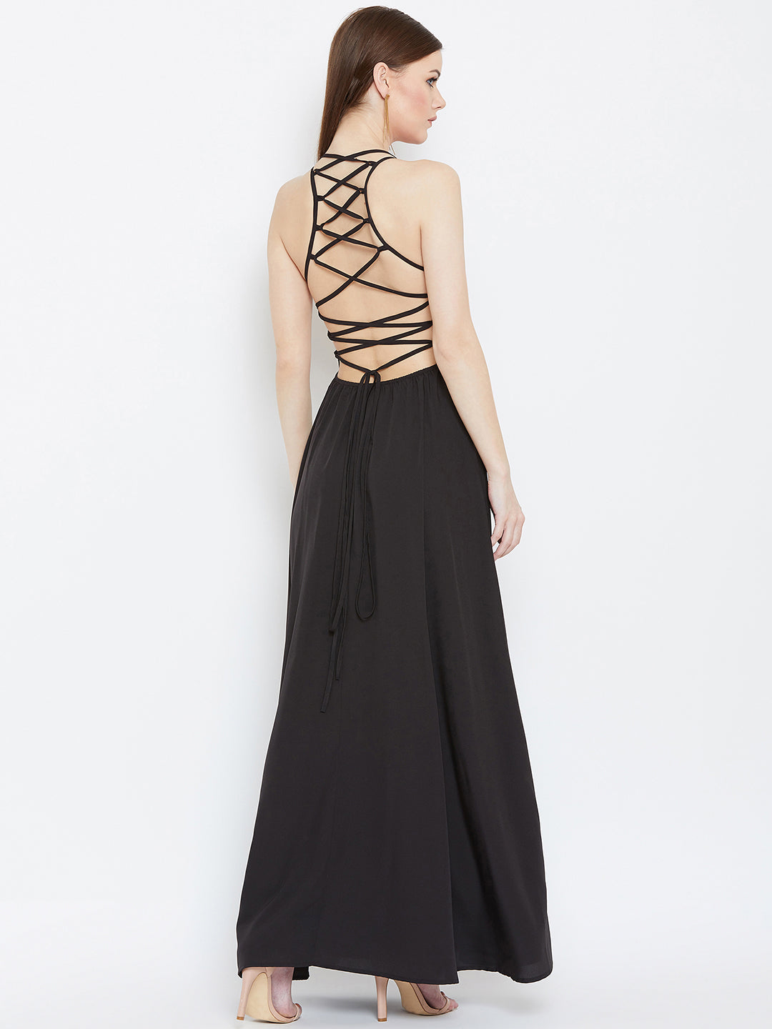 caged back maxi dress