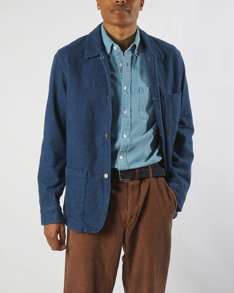 flannel with denim jacket