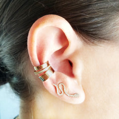 Gold and Diamond Ear Cuffs