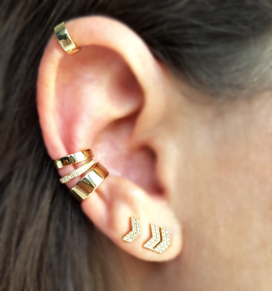 Solid 14K Gold Mini-Ear Cuff - Designer Earrings - The EarStylist – The