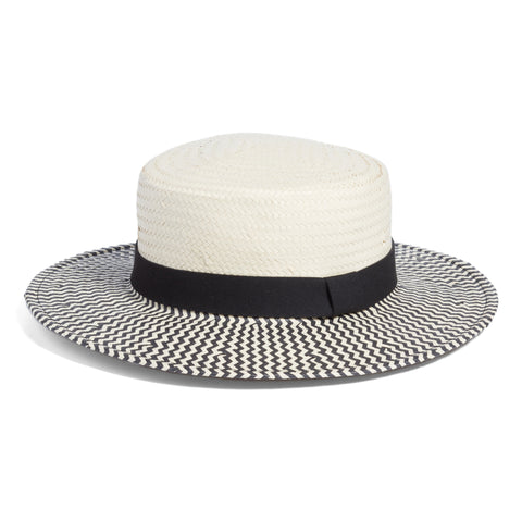 Something Navy. Two-tone Boater and Sun Hat