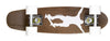Ridge 22" Maple Wood Mini Cruiser Board: Number One Dark Dye with 12 wheel colours
