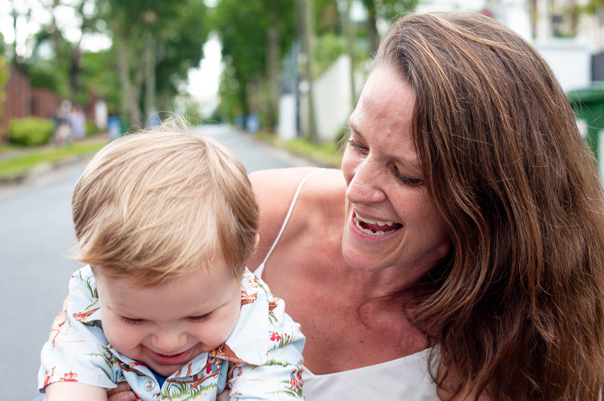 health coach and nutritionist anne swain with her young son