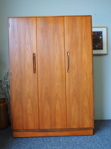 Mid Century Vintage Large Three Door G Plan Fresco Wardrobe