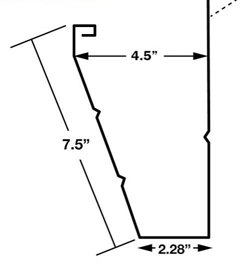 Typical Fascia Gutter showing Measurements