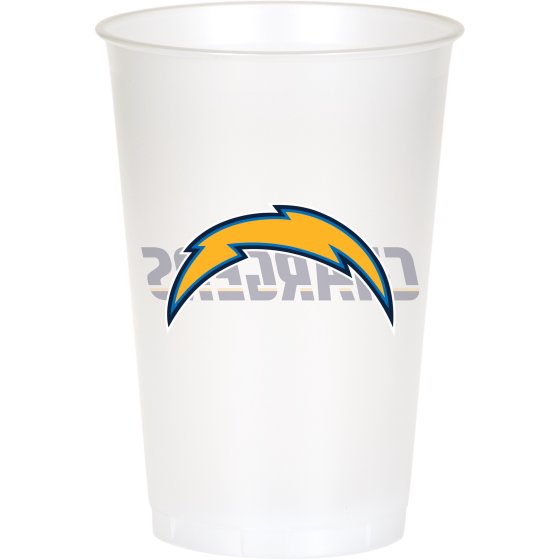 NFL Los Angeles Chargers 20 oz Plastic Cups, 8-Pack
