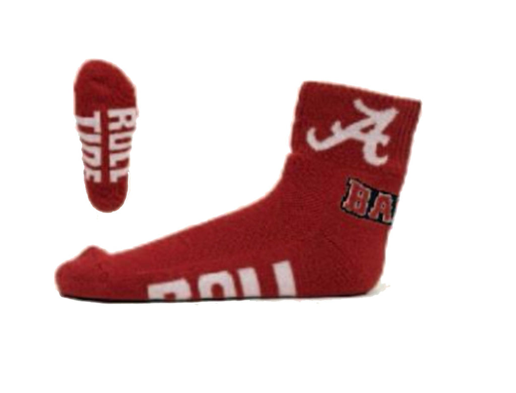 NCAA Alabama Crimson Tide Red Quarter Socks