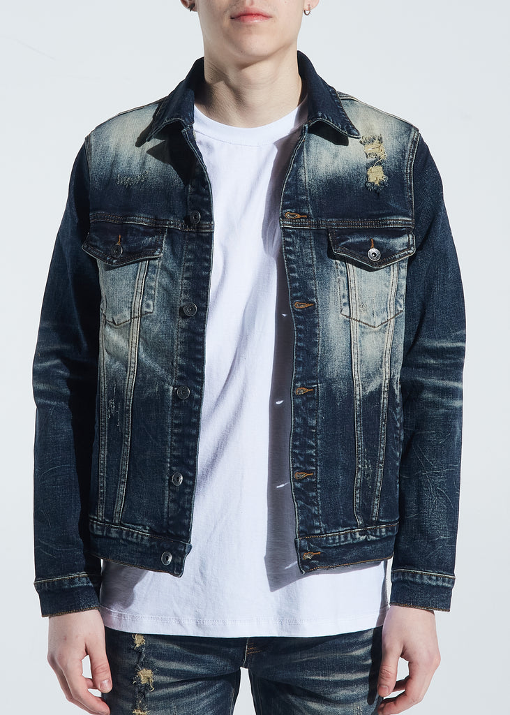 dark indigo denim jacket