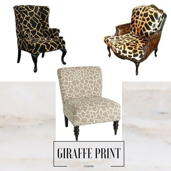 Interior Trends - Giraffe Print Chairs - Decorate with Giraffe Print - NoticeBoardStore.com