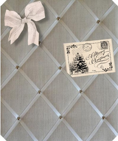 Ivory Linen Memo Board Christmas Gift Idea £24.99 NoticeBoardStore