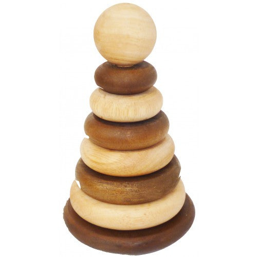 natural wooden stacking rings