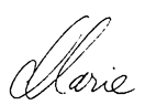 Signature Marie