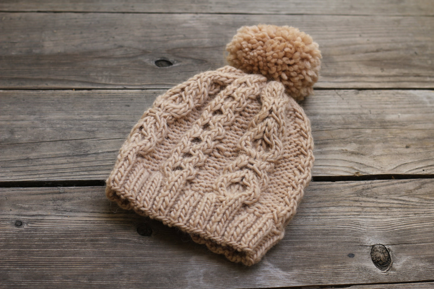 Knit cable hat