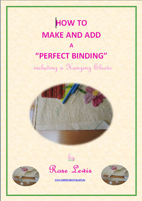 How to Make and Add a "Perfect Binding" including a Hanging Sleeve e-book