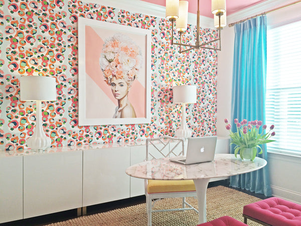 Home Office featuring Pop Art Portraits by Gina Julian
