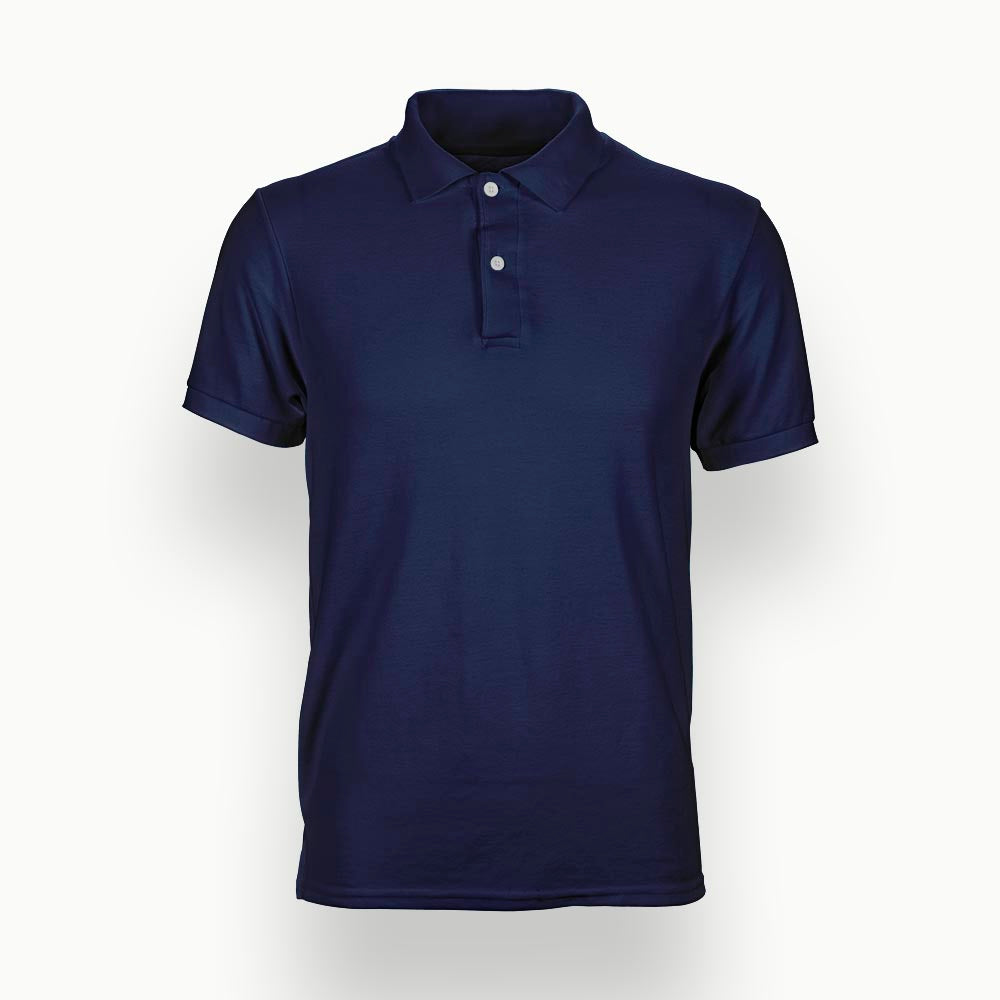 Solid Navy Blue Polo TShirt 100kmph