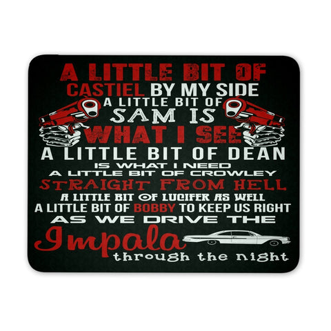 A Little Bit - Mousepad - Mousepads - Supernatural-Sickness