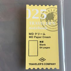 travelers notebook 025 md paper cream refill