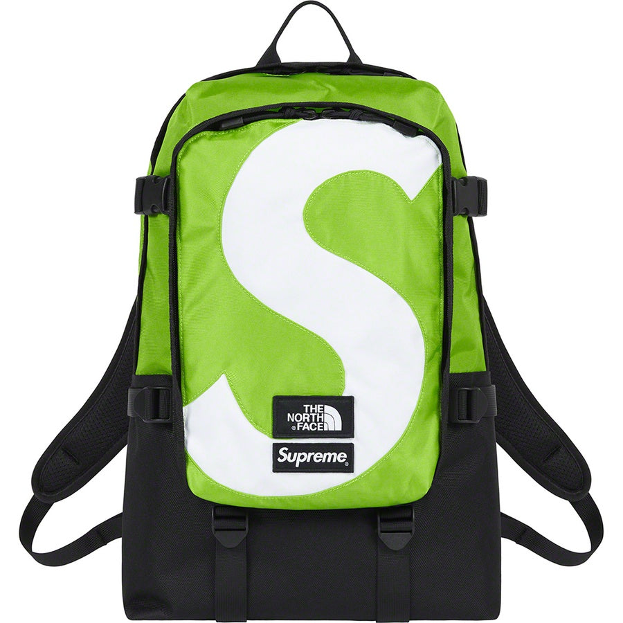 lime green north face backpack