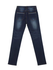 Tulipe (Dark Blue Mid-rise Straight Jeans)