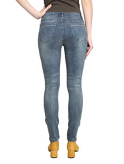 Lilas-AK (Plain Blue Skinny Ankle Jeans)