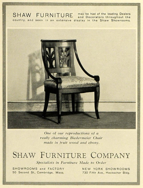 1931 Ad Shaw Furniture Co Reproduction Furniture Wood Biedermeier