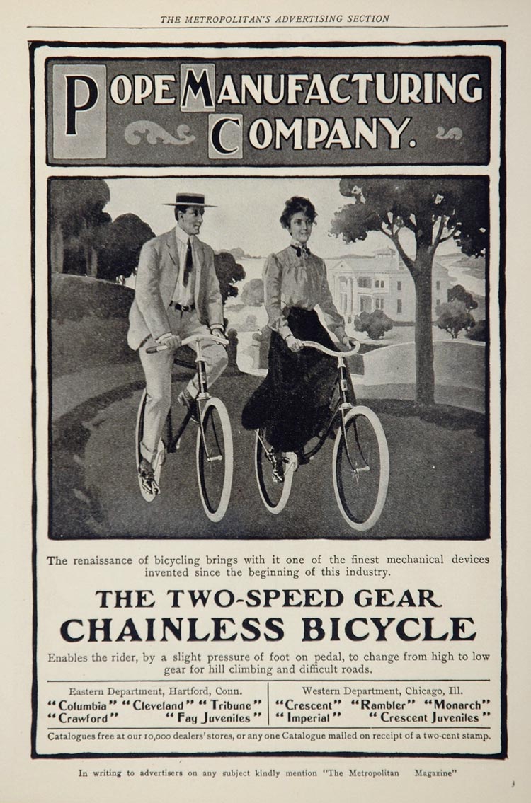 vintage chainless bicycle