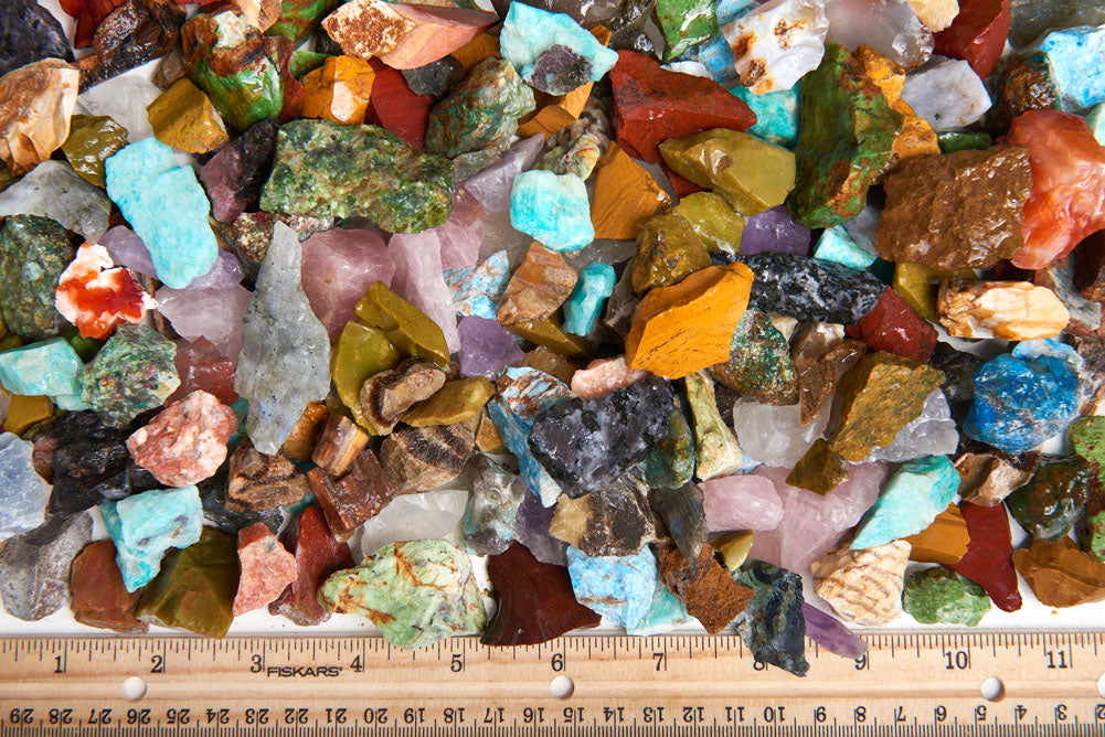 Fantasia Materials 6 lbs Rough Madagascar Stone Mix w/ 30 Page ID Guide Book 