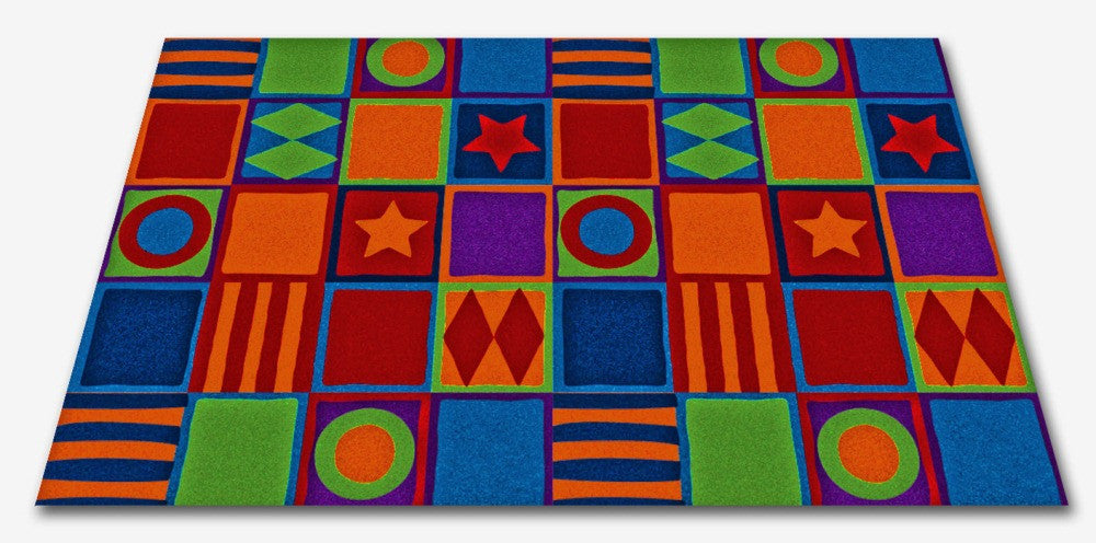 Patterned Squares Wall to Wall Carpet – KidCarpet.com